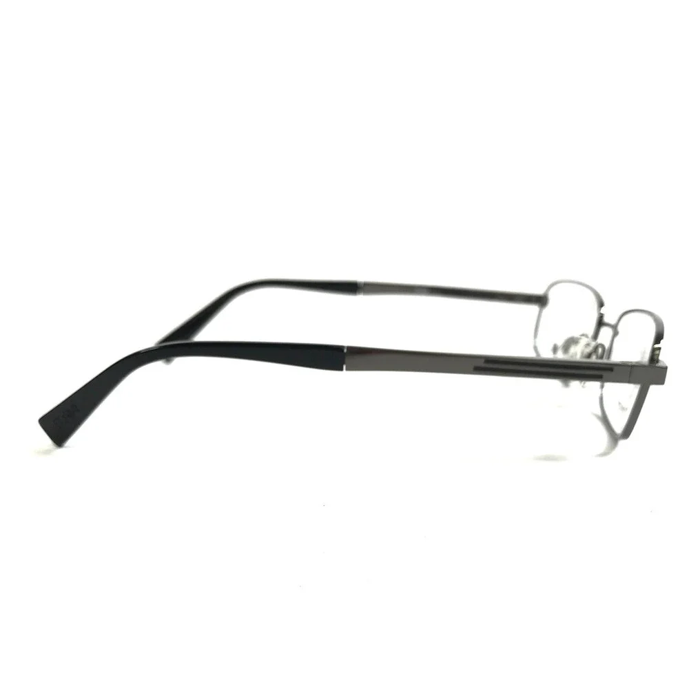 Tura Eyeglasses Frames T124 GUN Gunmetal Rectangle Wire Rim Titanium 53-18-145